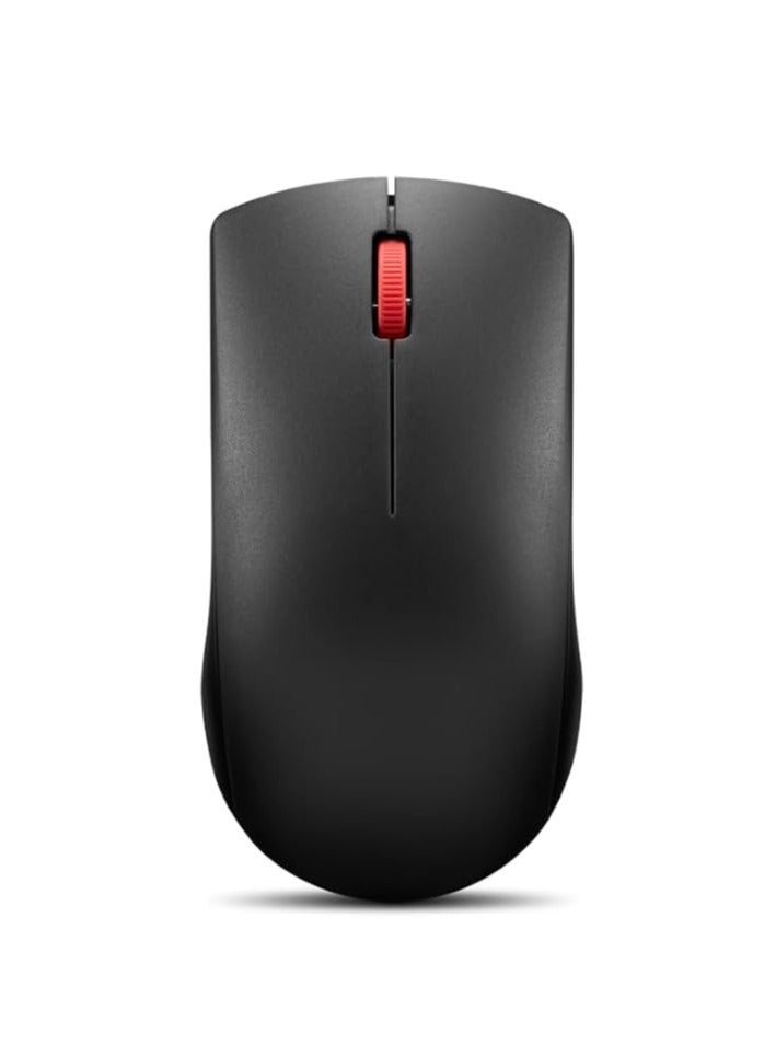 Lenovo - Lenovo 150 Wireless Compact Mouse, 1K DPI Optical sensor, 2.4GHz Wireless NanoUSB, 10m range, 3button(left,right,scroll) upto 3M left/right clicks, 10month battery, Ambidextrous, Ergonomic, GY51L52638 Black - Image 1