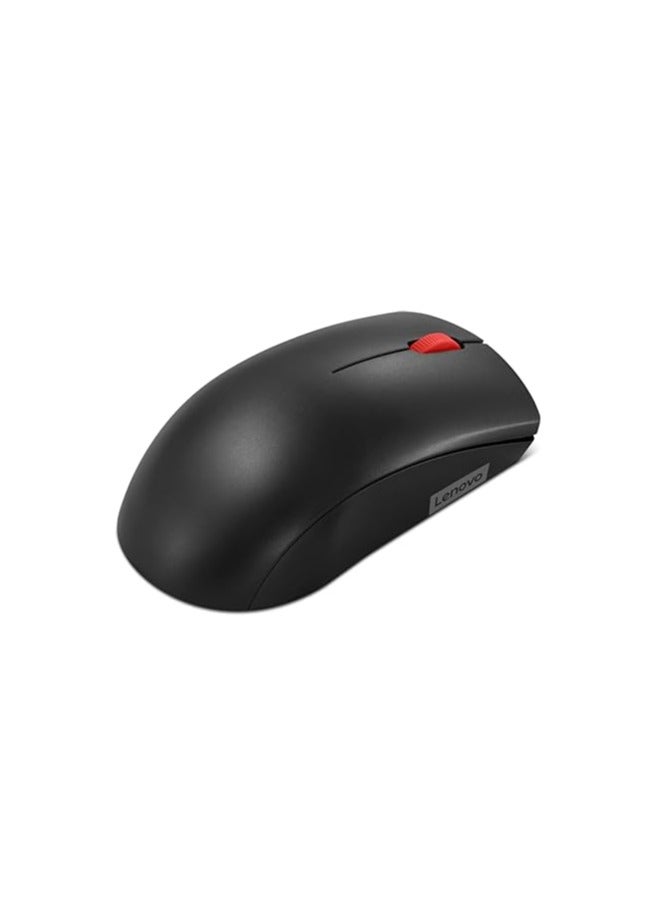 Lenovo - Lenovo 150 Wireless Compact Mouse, 1K DPI Optical sensor, 2.4GHz Wireless NanoUSB, 10m range, 3button(left,right,scroll) upto 3M left/right clicks, 10month battery, Ambidextrous, Ergonomic, GY51L52638 Black - Image 1
