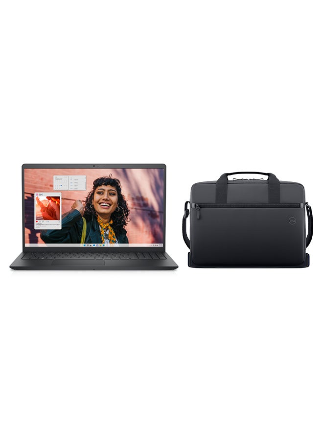 ديل 2024 Inspiron 3530 Think & Light Laptop With 15.6-Inch Display, Core i3-1315U Processor/8GB RAM/512 GB SSD/Intel Iris XE Graphics/DOS + Dell EcoLoop Essential Briefcase 14-16 English/Arabic Carbon Black  - Image 1