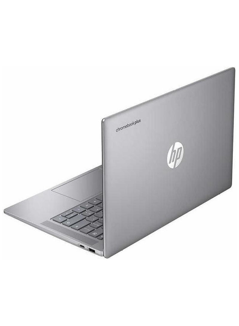 HP - Chromebook Plus Laptop Bundle With 14-Inch Touchscreen FHD IPS Micro-Edge Anti-Glare Display, Core i3-N305 Processor/8GB RAM/256GB Flash/Intel UHD 600 Graphics/Chrome OS+ Laptop Sleeve And HP Wireless Mouse English Silver - Image 1