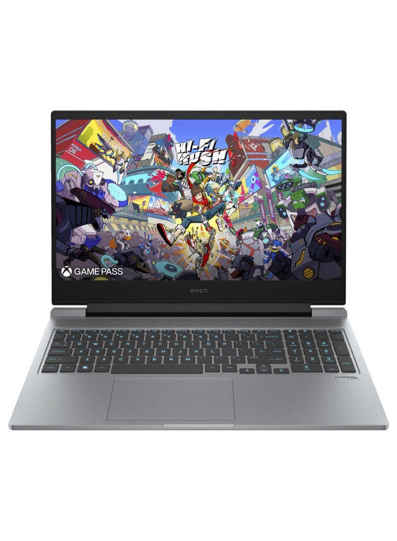 إتش بي - OMEN Laptop With 16-Inch Anti-Glare IPS Micro-Edge FHD Display, Core i7-14650HX Processor/32GB RAM/1TB SSD/8GB NVIDIA GeForce RTX 4060 Graphics/Windows 11 Home English Mica Silver - Image 1