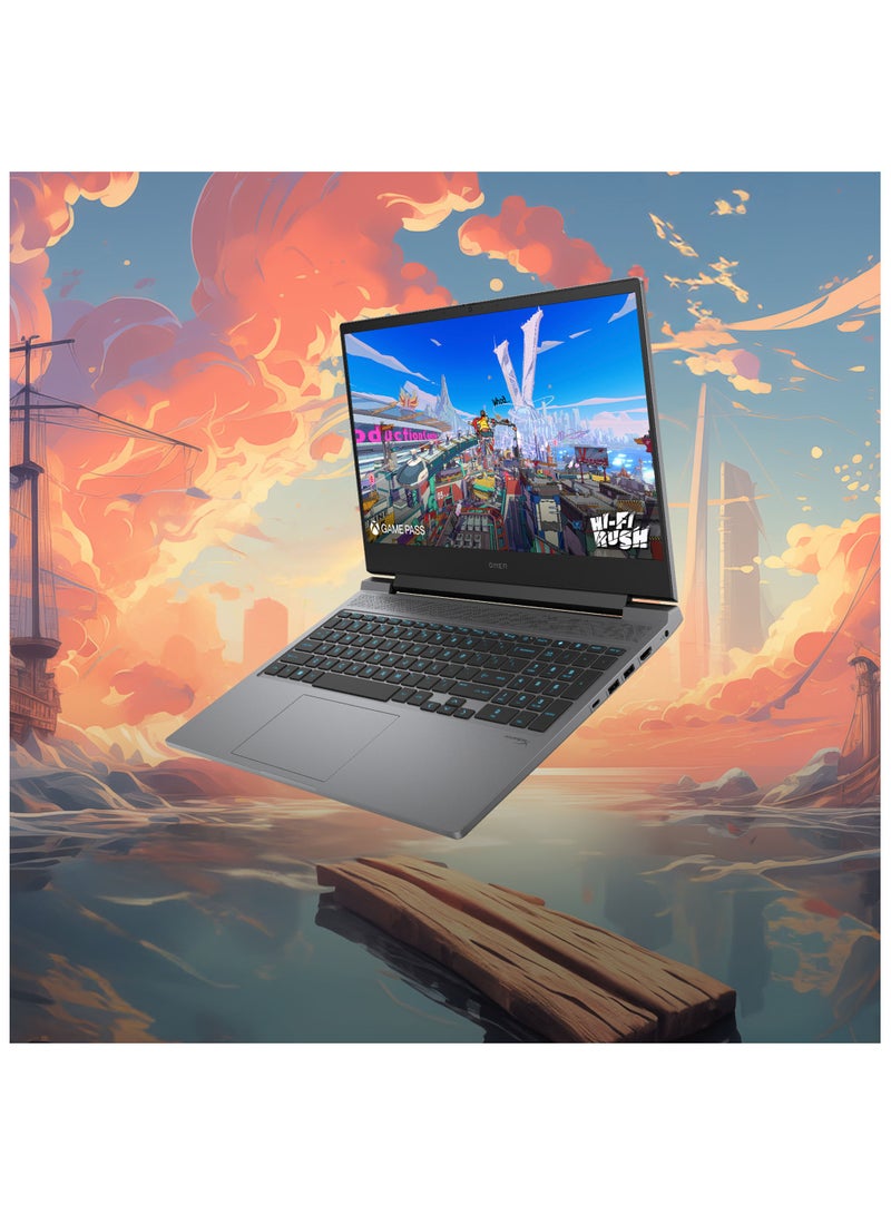إتش بي - OMEN Laptop With 16-Inch Anti-Glare IPS Micro-Edge FHD Display, Core i7-14650HX Processor/32GB RAM/1TB SSD/8GB NVIDIA GeForce RTX 4060 Graphics/Windows 11 Home English Mica Silver - Image 1