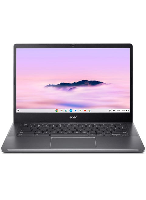 Chromebook Plus Laptop With 14-Inch Display,  Core i3-N305 Processor/8GB RAM/512GB SSD/Intel UHD 600 Graphics/Chrome OS English Grey