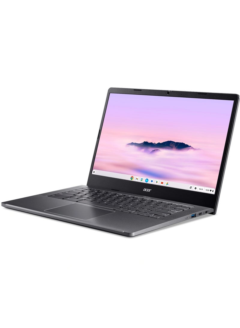 Chromebook Plus Laptop With 14-Inch Display,  Core i3-N305 Processor/8GB RAM/512GB SSD/Intel UHD 600 Graphics/Chrome OS English Grey
