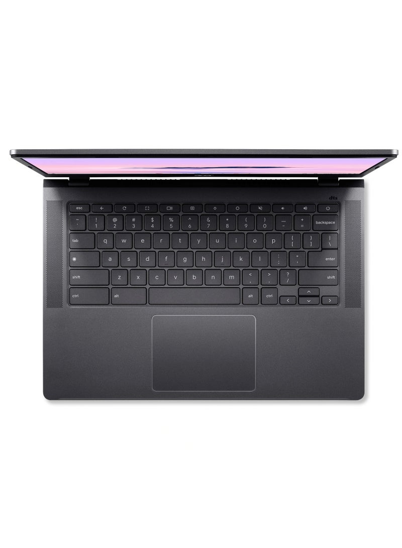 Chromebook Plus Laptop With 14-Inch Display,  Core i3-N305 Processor/8GB RAM/512GB SSD/Intel UHD 600 Graphics/Chrome OS English Grey