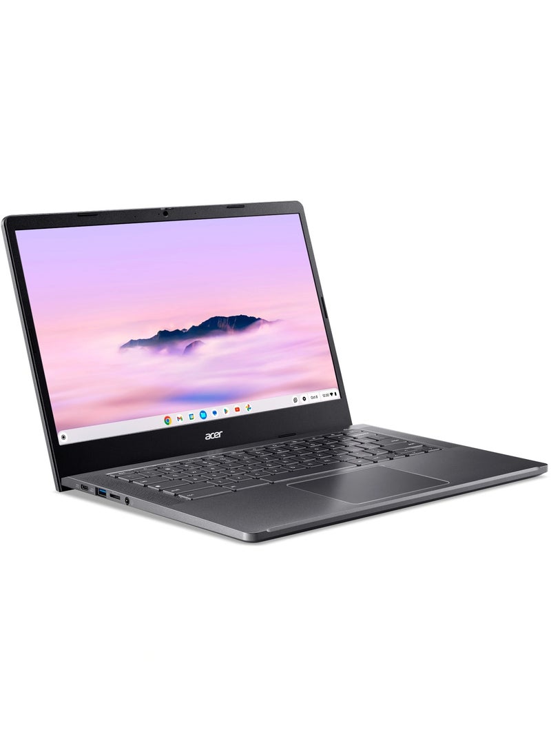 Chromebook Plus Laptop With 14-Inch Display,  Core i3-N305 Processor/8GB RAM/512GB SSD/Intel UHD 600 Graphics/Chrome OS English Grey