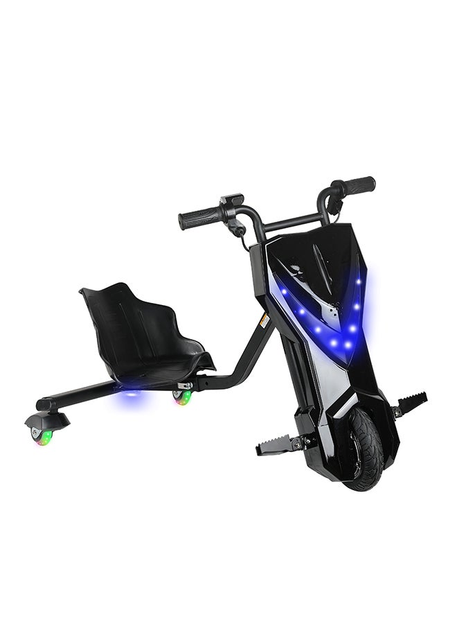 مايتويز سكوتر كهربائي عالي الطاقة 36 فولت 360 درجة للانجراف للأطفال والكبار - جسم قابل للتعديل مع بلوتوث ومعدات حماية، 3 أوضاع سرعة، محرك بدون فرشاة 250 وات، 8-15 كم/ساعة مع حمولة 80 كجم، للأعمار من 6 سنوات فما فوق، سلسلة نون الحصرية - أسود - Image 4