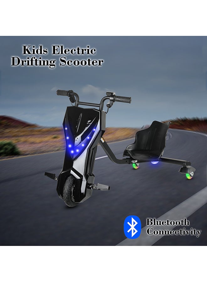 مايتويز سكوتر كهربائي عالي الطاقة 36 فولت 360 درجة للانجراف للأطفال والكبار - جسم قابل للتعديل مع بلوتوث ومعدات حماية، 3 أوضاع سرعة، محرك بدون فرشاة 250 وات، 8-15 كم/ساعة مع حمولة 80 كجم، للأعمار من 6 سنوات فما فوق، سلسلة نون الحصرية - أسود - Image 5