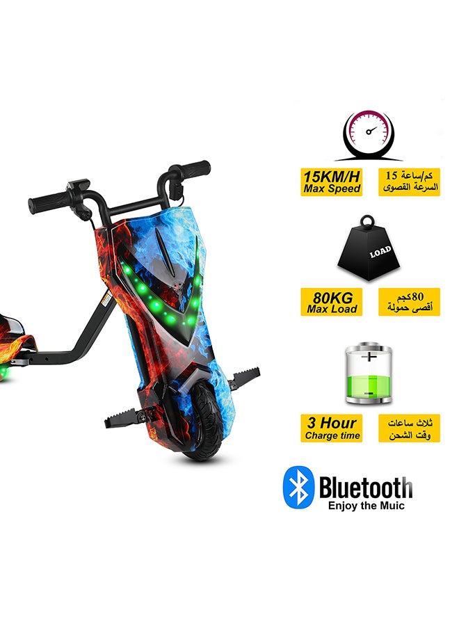 36V High-Power 360° Electric Stunt Drifting Scooter For Kids & Adults - Adjustable Body With Bluetooth & Protective Gear, 3 Speed Modes, 250W Brushless Motor, 8-15 Km/H With 80 Kg Load, Age 6+ Noon Exclusive Series - Multi - pnsku/N70125312V/45/_/1731689166/4f4f6c4a-8f11-4976-a7bb-ff2c4c4ec6b4