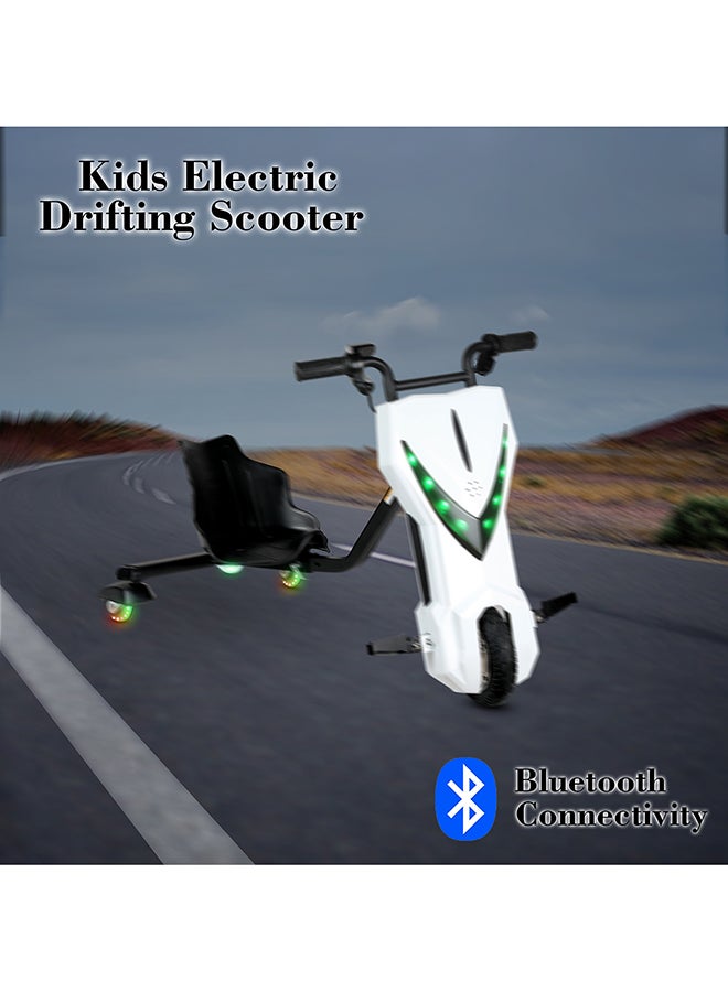 MYTOYS 36V High-Power 360° Electric Stunt Drifting Scooter For Kids & Adults - Adjustable Body With Bluetooth & Protective Gear, 3 Speed Modes, 250W Brushless Motor, 8-15 Km/H With 80 Kg Load, Age 6+ Noon Exclusive Series - White  - Image 4