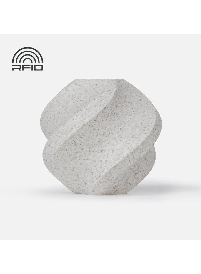 بامبو لاب PLA Marble White (With Spool), 1.75mm, 1KG White 