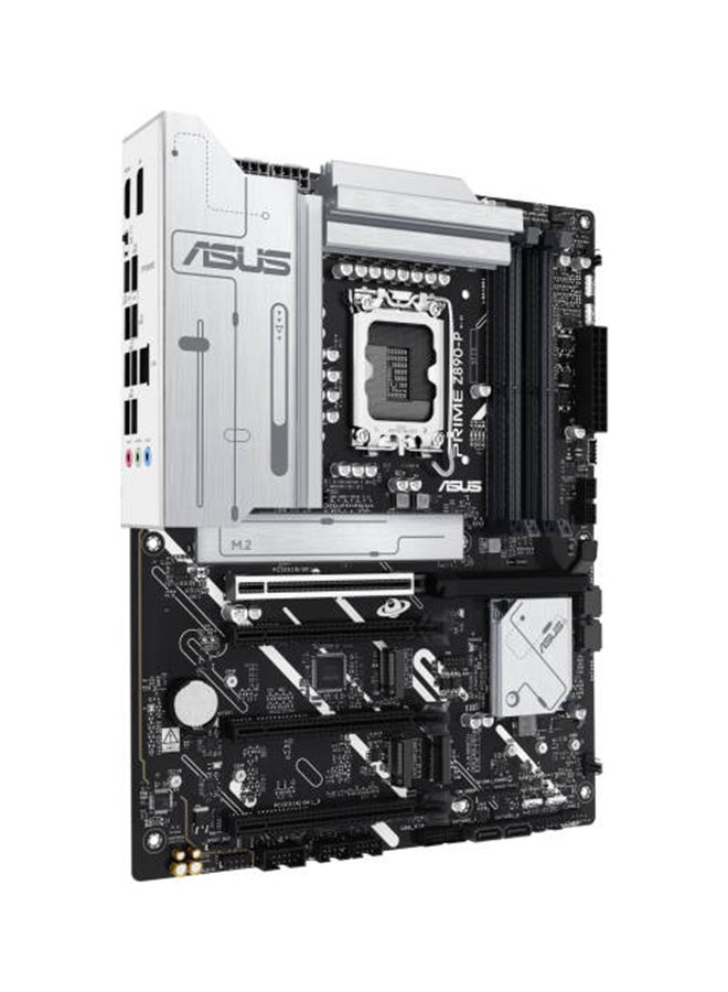 أسوس Prime Z890-P ATX Motherboard, Intel Z890 Chipset, LGA1851 Socket, 4*DIMM DDR5 192GB Max Memory, 4*M.2, 1*PCIe 5.0*16, 1*2.5Gb Ethernet, 1*HDMI, 1*DP, 1*USB 20Gbps port (USB Type-C), AI Solutions, AI PC-Ready | 90MB1I50-M0EAY0 Black  - Image 3
