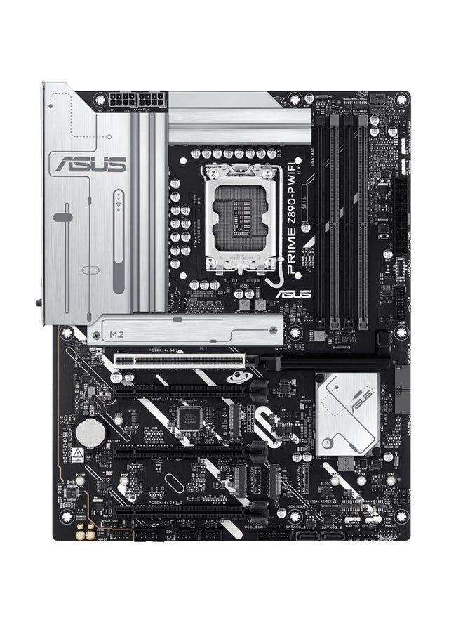 أسوس Prime Z890-P Wi-Fi ATX Motherboard, Intel Z890 Chipset, LGA1851 Socket, 4*DIMM DDR5 192GB Max Memory, 4*M.2, 1*PCIe 5.0*16, 1*2.5Gb Ethernet & Wi-Fi 7, Bluetooth v5.4, 1*HDMI, 1*DP, 1*Intel Thunderbolt 4 port (USB Type-C), AI Solutions, AI PC-Ready | 90MB1I70-M0EAY0 Black  - Image 1