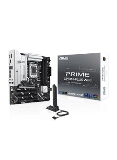 ASUS Prime Z890M-PLUS Wi-Fi mATX Motherboard, Intel Z890 Chipset, LGA1851 Socket, 4*DIMM DDR5 192GB Max Memory, 3*M.2, 1*PCIe 5.0*16, 1*2.5Gb Ethernet & Wi-Fi 7, Bluetooth v5.4, 1*HDMI, 1*DP, 1*USB 20Gbps port (USB Type-C), AI Solutions, AI PC-Ready | 90MB1J80-M0EAY0 Black  - Image 4