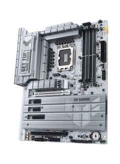 ASUS TUF GAMING Z890-PRO Wi-Fi ATX Motherboard, Intel Z890 Chipset, LGA1851 Socket, 4*DIMM DDR5 192GB Max Memory, 4*M.2, 1*PCIe 5.0*16, 1*2.5Gb Ethernet & Wi-Fi 7, Bluetooth v5.4, 1*HDMI, 1*DP, 2*Intel Thunderbolt 4 port (USB Type-C), AI Solutions, AI PC-Ready | 90MB1IR0-M0EAY0 White  - Image 3