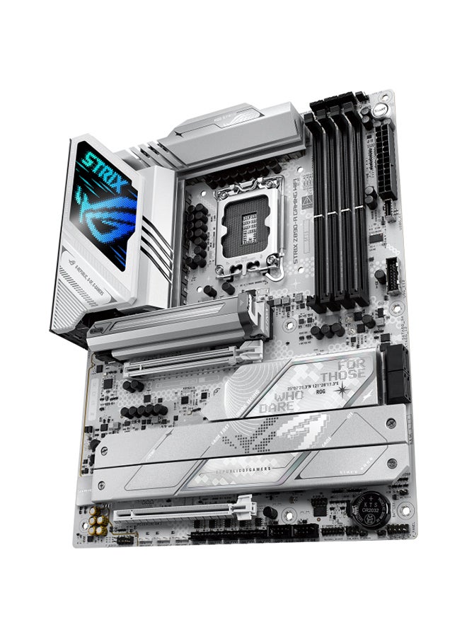 ASUS - ROG STRIX Z890-A GAMING Wi-Fi ATX Motherboard, Intel Z890 Chipset, LGA1851 Socket, 4*DIMM DDR5 192GB Max Memory, 5*M.2, 1*PCIe 5.0*16, 1*2.5Gb Ethernet & Wi-Fi 7, Bluetooth v5.4, 1*HDMI, 1*DP, 2*Intel Thunderbolt, AI Intelligence, DIY-Friendly Design | 90MB1I90-M0EAY0 White - Image 1