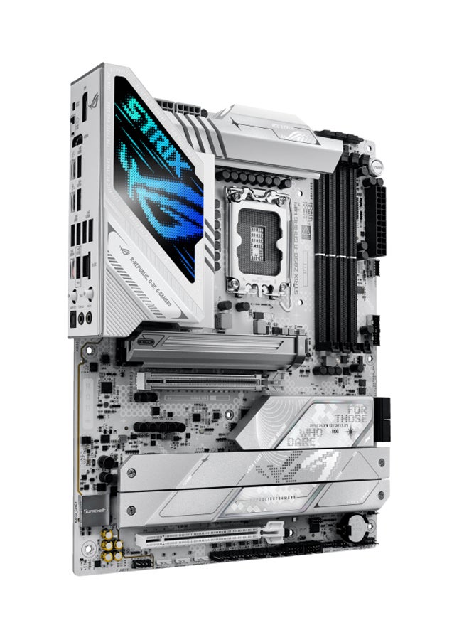 ASUS - ROG STRIX Z890-A GAMING Wi-Fi ATX Motherboard, Intel Z890 Chipset, LGA1851 Socket, 4*DIMM DDR5 192GB Max Memory, 5*M.2, 1*PCIe 5.0*16, 1*2.5Gb Ethernet & Wi-Fi 7, Bluetooth v5.4, 1*HDMI, 1*DP, 2*Intel Thunderbolt, AI Intelligence, DIY-Friendly Design | 90MB1I90-M0EAY0 White - Image 1