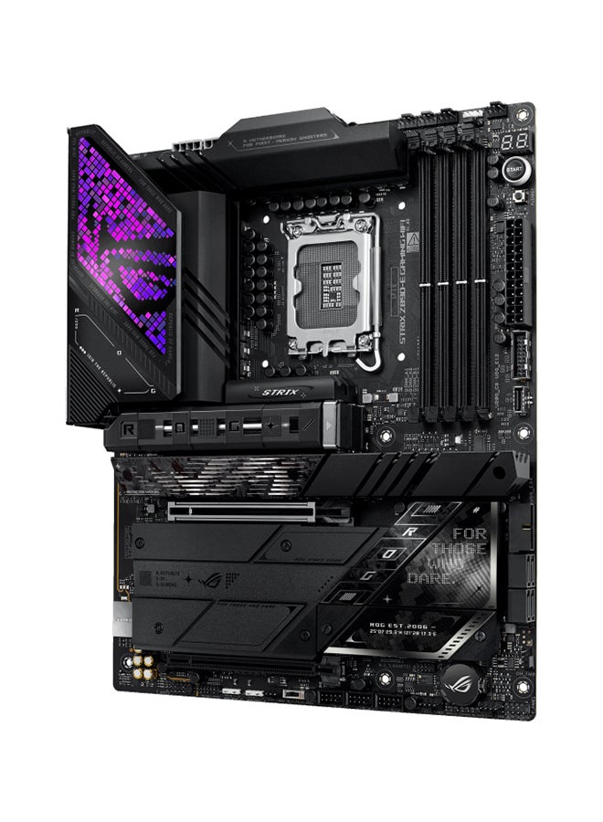 ASUS - ROG STRIX Z890-E GAMING Wi-Fi ATX Motherboard, Intel Z890 Chipset, LGA1851 Socket, 4*DIMM DDR5 192GB Max Memory, 7*M.2, 1*PCIe 5.0*16, 1*2.5Gb Ethernet & Wi-Fi 7, Bluetooth v5.4, 1*HDMI, 1*DP, 2*Intel Thunderbolt, AI Intelligence, DIY-Friendly Design | 90MB1IM0-M0EAY0 Black - Image 1
