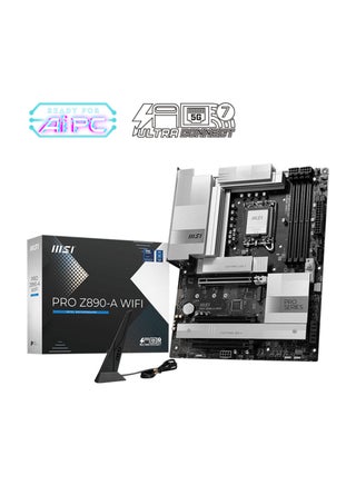 PRO Z890-A Wi-Fi ATX Motherboard, Intel Z890 Chipset, LGA1851 Socket, 4*DIMM DDR5 256GB Max Memory, 4*M.2, 1*PCIe 5.0*16, 1*5Gb Ethernet & Wi-Fi 7, Bluetooth v5.4, 1*HDMI, 2*Type-C Display Port, Audio Boost 4, Frozr Guard, EZ DIY, Ready For AI PC | 911-7E32-004 Black - pnsku/N70125376V/45/_/1730266922/8ad937b6-1e78-4c69-a48d-7f6145b93c0b