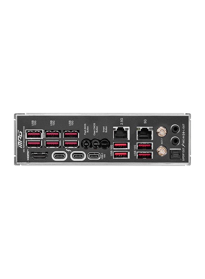 MSI - MPG Z890 CARBON Wi-Fi ATX Motherboard, Intel Z890 Chipset, LGA1851 Socket, 4*DIMM DDR5 256GB Max Memory, 5*M.2, 1*PCIe 5.0*16, 1*2.5Gb & 1*5Gb Ethernet, Wi-Fi 7, Bluetooth v5.4, 1*HDMI, 2*Type-C Display Port, Audio Boost 4, Frozr Guard, EZ DIY, Ready For AI PC | 911-7E17-001 Black - Image 1