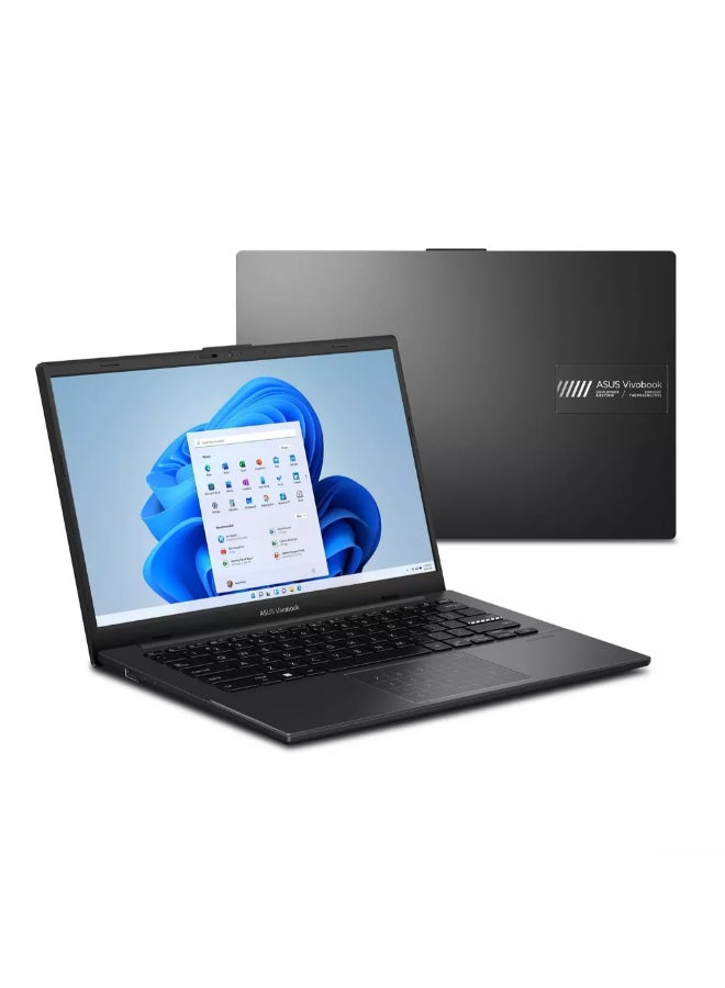ASUS - Vivobook 14 E140FA Slim Laptop With 14-Inch FHD Display, AMD Ryzen 3- 7320U Processor/4GB RAM/128GB SSD/AMD Radeon Graphics/Windows 11 Home English Mixed Black - Image 1
