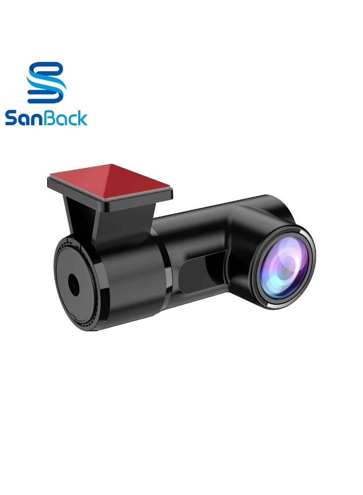 سان باك - كاميرا سيارة واي فاي داش كام M500 للرؤية الأمامية 4K والخلفية 2K بدقة عالية - Image 1