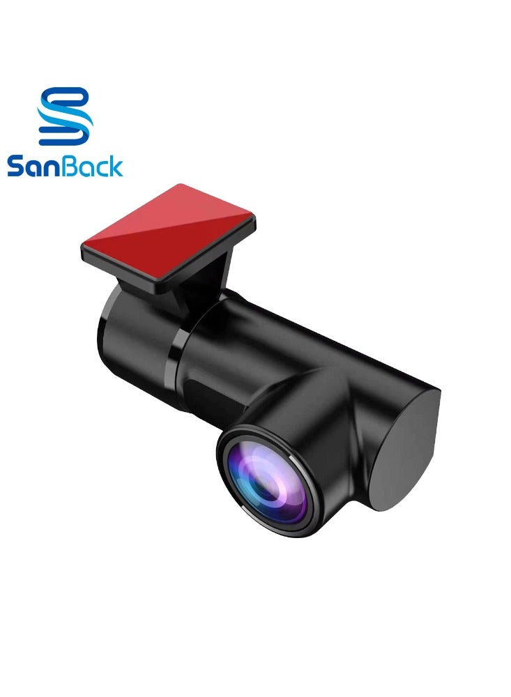 سان باك - كاميرا سيارة واي فاي داش كام M500 للرؤية الأمامية 4K والخلفية 2K بدقة عالية - Image 1