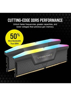 كورسير VENGEANCE 32GB (2 x 16GB) RGB DDR5 288-Pin Dual Channel Desktop Memory Kit, 6000 MHz Tested Speed, CL36 Rev E CAS Latency, EXPO, Overclock PMIC, 1.35V, Gray | CMH32GX5M2E6000Z36  - Image 4