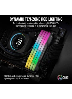 كورسير VENGEANCE 32GB (2 x 16GB) RGB DDR5 288-Pin Dual Channel Desktop Memory Kit, 6000 MHz Tested Speed, CL36 Rev E CAS Latency, EXPO, Overclock PMIC, 1.35V, Gray | CMH32GX5M2E6000Z36  - Image 3