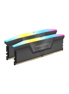 كورسير VENGEANCE 32GB (2 x 16GB) RGB DDR5 288-Pin Dual Channel Desktop Memory Kit, 6400 MHz Tested Speed, 32-40-40-84 Latency, AMD EXPO & Intel XMP Profile, 1.40V, Grey | CMH32GX5M2B6400Z32  - Image 1