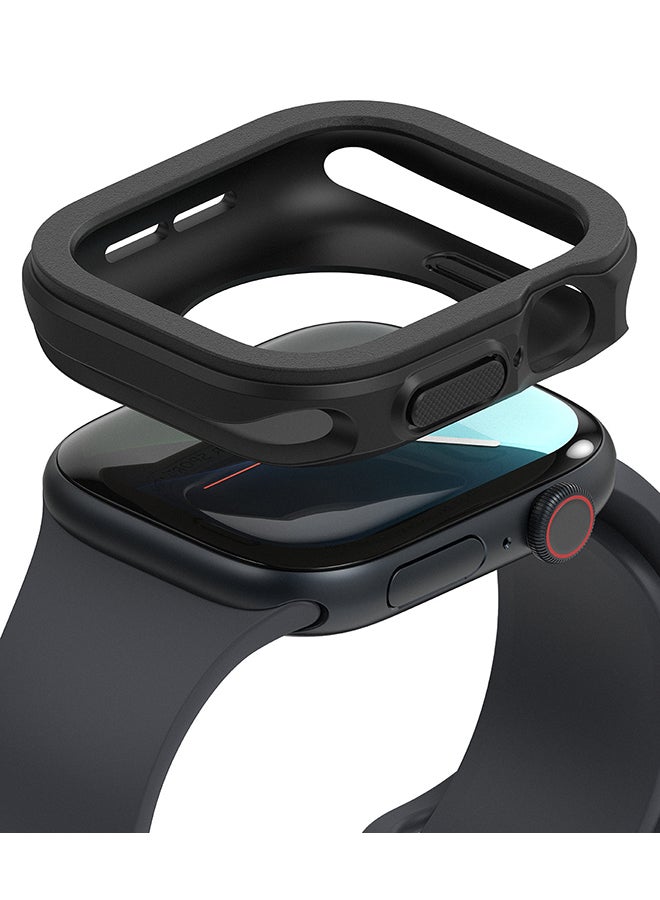 Ringke Air Sports For Apple Watch 10 46mm Case Thin Soft Flexible Rugged TPU Raised Bezel Frame Shockproof Protective Button Cover - Black - Image 1