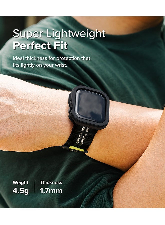 Ringke Air Sports For Apple Watch 10 46mm Case Thin Soft Flexible Rugged TPU Raised Bezel Frame Shockproof Protective Button Cover - Black - Image 4