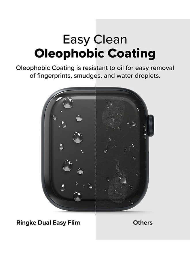 Ringke Dual Easy Film Self Healing Repair Coating For Apple Watch 10 Series Screen Protector (46mm) Premium Full Cover Film- 3 Pack Multicolour - Image 5