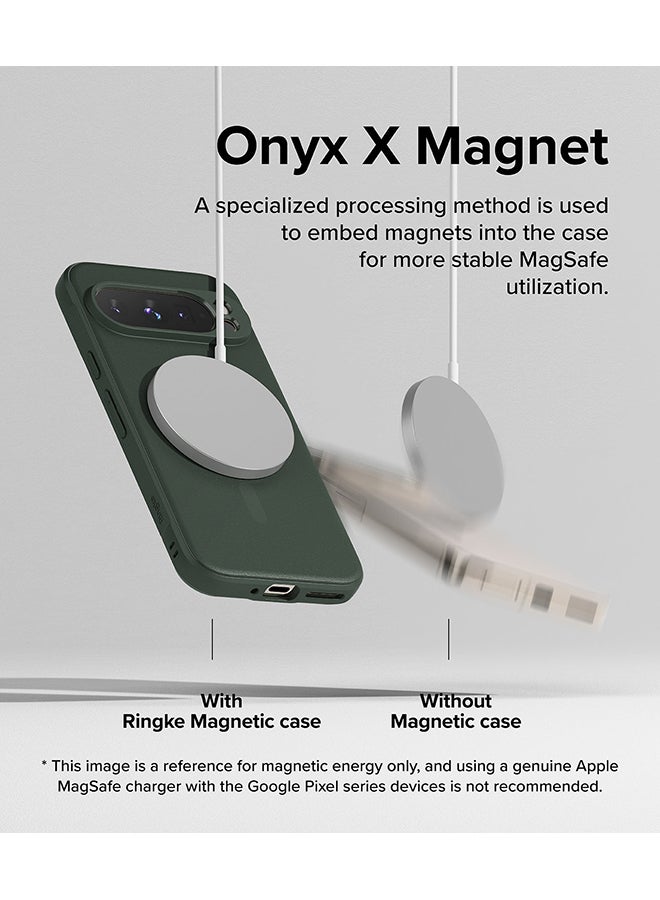 Ringke Onyx Magnetic For Google Pixel 9 Pro Enhanced Grip Tough Flexible TPU Shockproof Rugged TPU Bumper Drop Protection Phone Cover - Dark Green  - Image 3