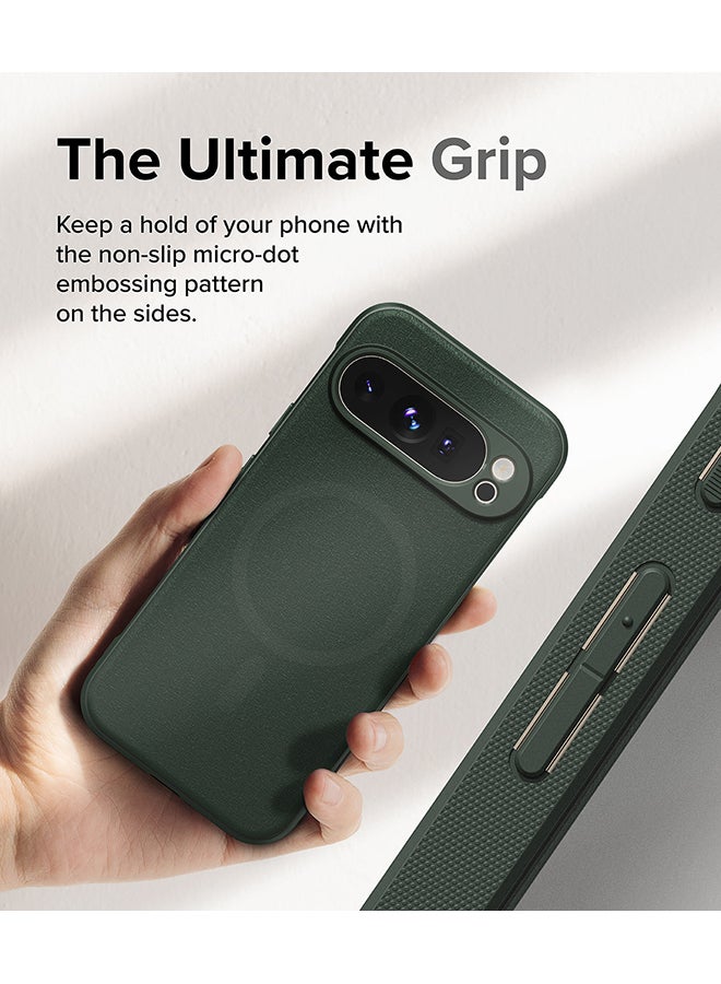 Ringke Onyx Magnetic For Google Pixel 9 Pro Enhanced Grip Tough Flexible TPU Shockproof Rugged TPU Bumper Drop Protection Phone Cover - Dark Green  - Image 4