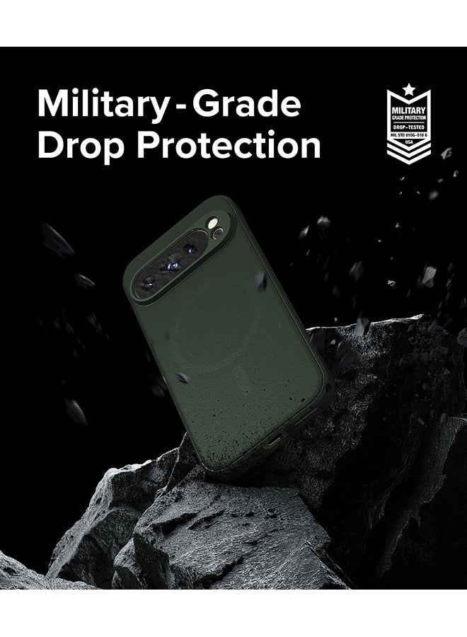Ringke Onyx Magnetic For Google Pixel 9 Pro Enhanced Grip Tough Flexible TPU Shockproof Rugged TPU Bumper Drop Protection Phone Cover - Dark Green  - Image 5