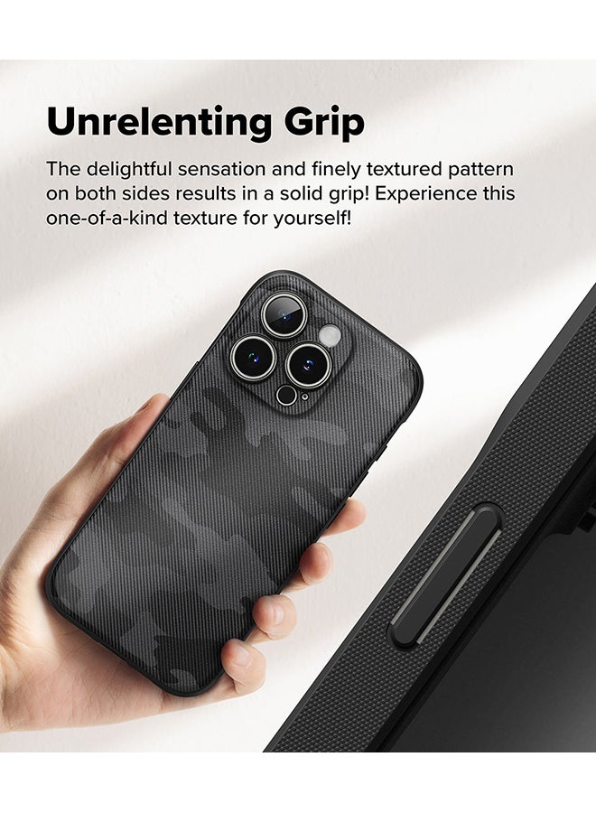 Ringke Onyx Design Case For iPhone 16 Pro Max, Enhanced Grip Tough Flexible TPU Shockproof Rugged TPU Bumper Drop Protection Phone Cover - Camo Black - Image 4