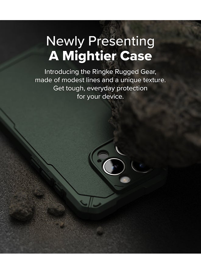 Ringke Rugged Gear Magnetic For iPhone 16 Pro Max Case For MagSafe, Prevents Oily Smudges Non-Slip Enhanced Grip Protective Phone Cover - Dark Green - Image 5
