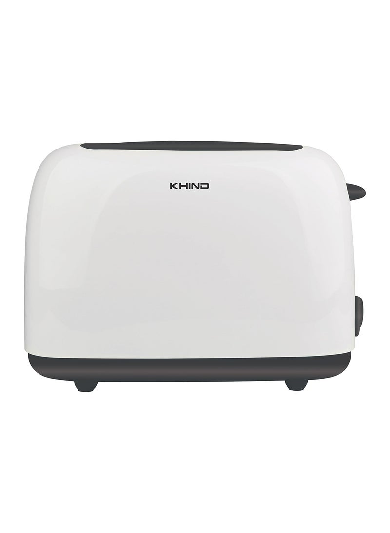 KHIND Bread Toaster - 2 Slice Toaster with 6 Browning Settings, Removable Crumb Tray, Anti-Dust Cover - Sleek Design, 750W Power - Perfect for Breakfast, 1 Year Warranty 750 W BT808 White/Black  - Image 1