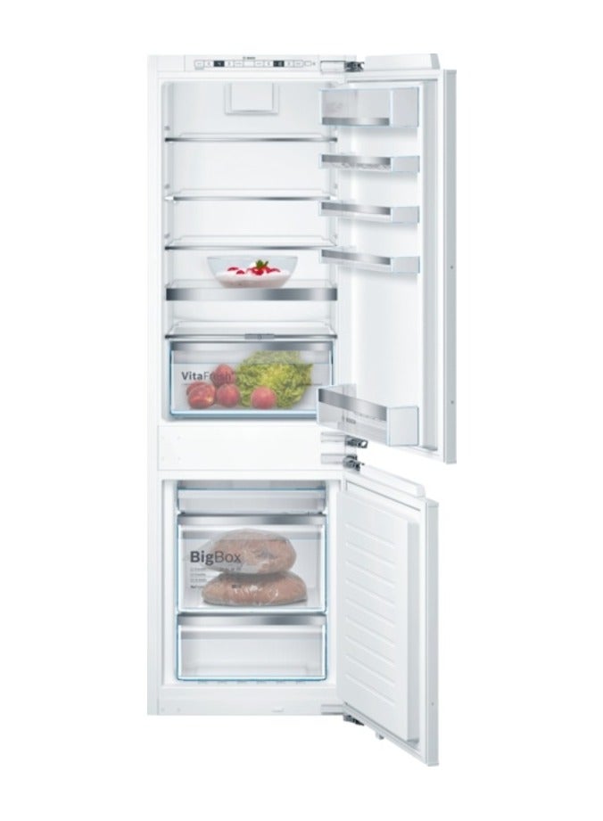 BOSCH - Series 6, Built-In Fridge-Freezer With Freezer At Bottom,  Flat Hinge KIN86AF3M8 Multicolour - Image 1