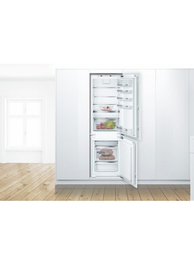BOSCH - Series 6, Built-In Fridge-Freezer With Freezer At Bottom,  Flat Hinge KIN86AF3M8 Multicolour - Image 1