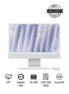 Apple 24-inch iMac MWUU3 with Retina 4.5K Display, M4 Chip 10-Core CPU 10-Core GPU Processor/16GB RAM/256GB SSD/macOS English Silver  - Image 1