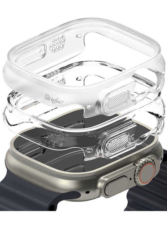 Ringke Slim Case For Apple Watch Ultra 2/1 49mm, Bezel Frame Only Hard Polycarbonate Thin Cover - Clear + Alpine Clear Multicolour - Image 1