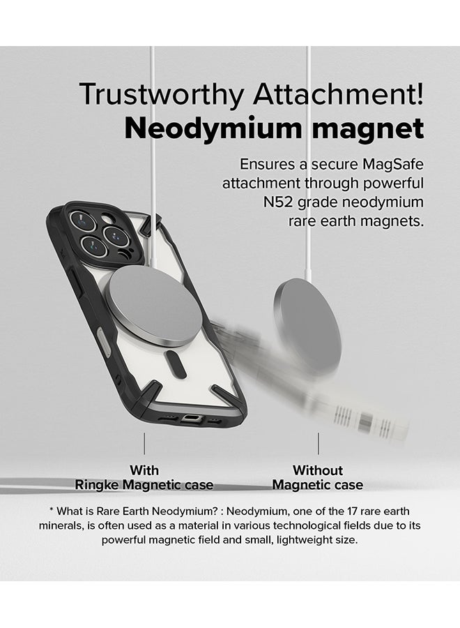 Ringke Fusion-X Magnetic Case For iPhone 16 Pro Case Cover Strong Magnet Anti-Fingerprint Rugged Shockproof Protective Phone Cover - Black - Image 5