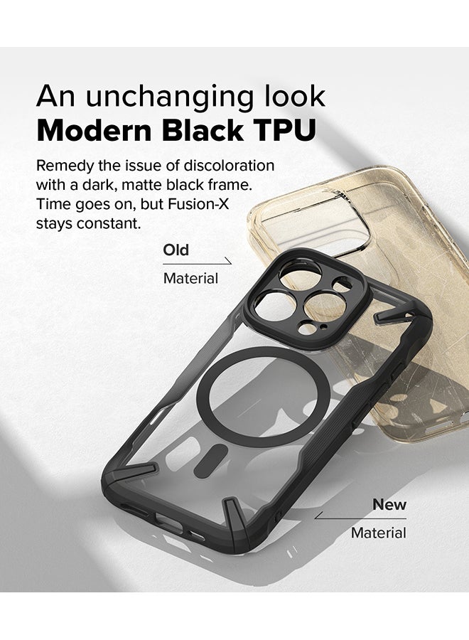 Ringke Fusion-X Magnetic Case For iPhone 16 Pro Case Cover Strong Magnet Anti-Fingerprint Rugged Shockproof Protective Phone Cover - Black - Image 3