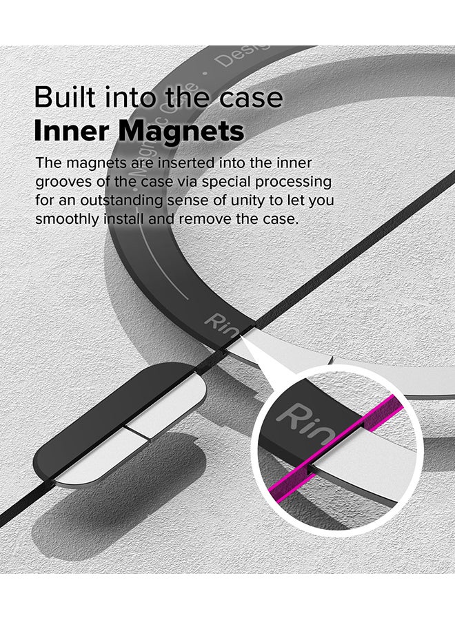 Ringke Fusion-X Magnetic Case For iPhone 16 Pro Case Cover Strong Magnet Anti-Fingerprint Rugged Shockproof Protective Phone Cover - Black - Image 4