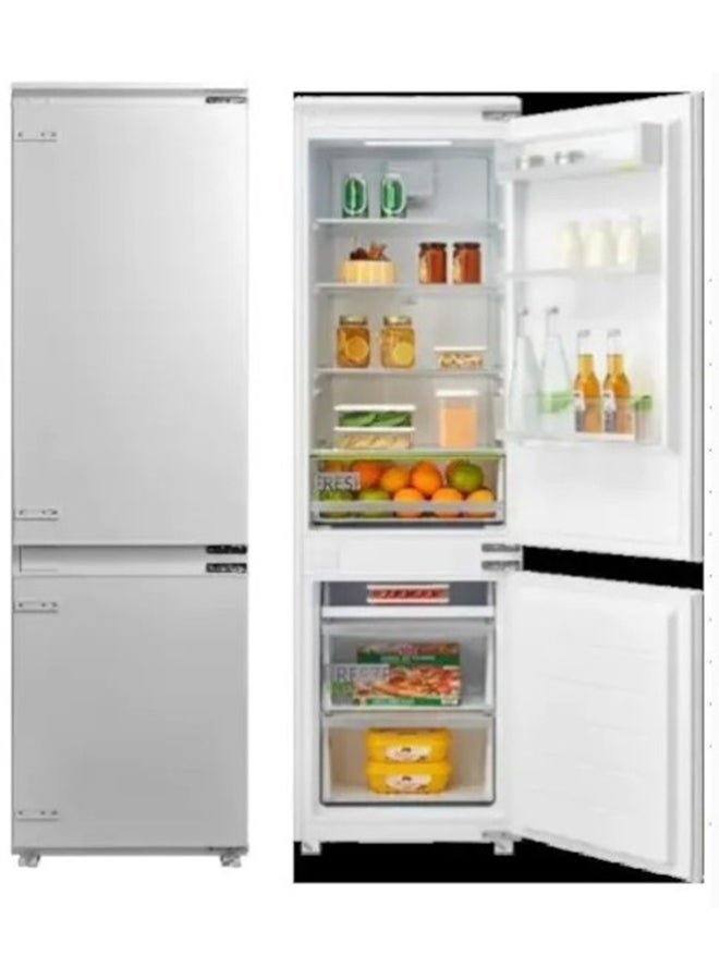 Midea - 240L Built-in Frost Free Bottom Freezer Refrigerator HD332RWEN Silver - Image 1
