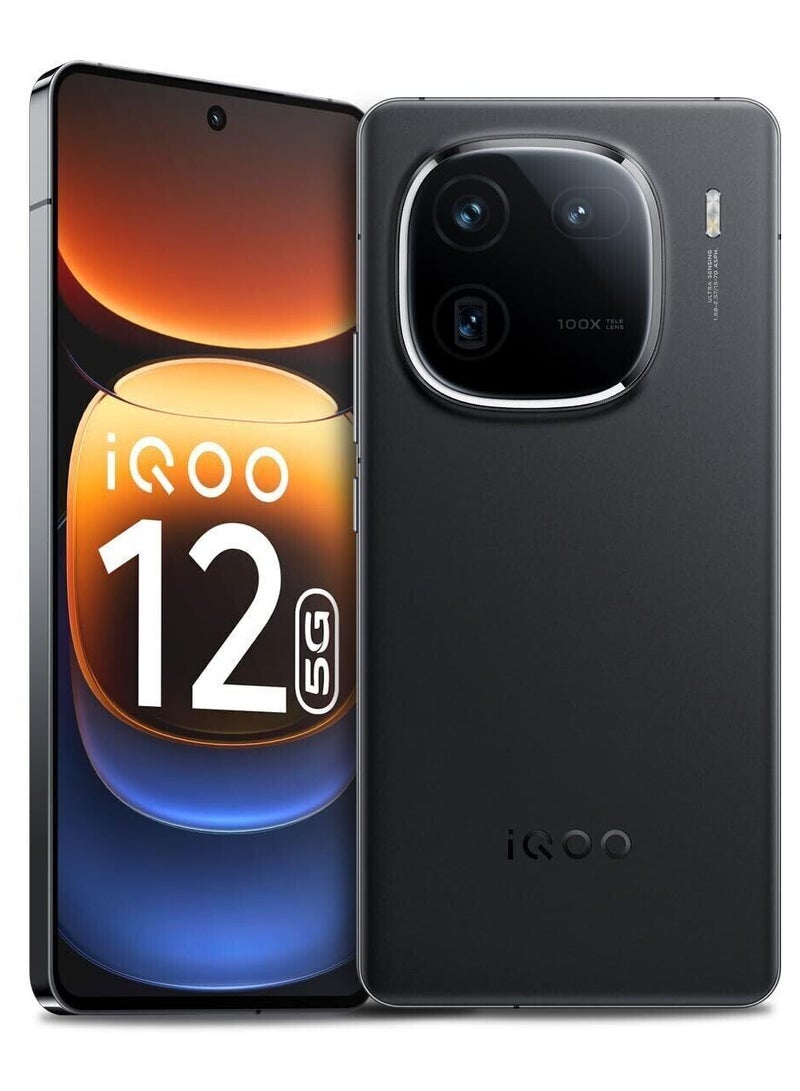 iQOO - 12 12GB+256GB 6.78” 144Hz 1.5K AMOLED 5000mAh 120W Super Charge 64MP Snapdragon 8 Gen3 Android 14, Black  Chinese Version - Image 1