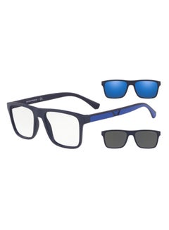 Men's Rectangular Shape  Sunglasses 4115 - Lens Size: 54 Mm - Matte Dark Blue