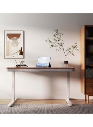 Height Adjustable Desk -2 Leg - Single Motor -Wood Table /Frame White- With Memory Function. W. Drawer & Usb-1200 Size Tabletop Single Motor Wood/ White - pnsku/N70125629V/45/_/1730203661/f988df32-a259-4f6a-a10d-7d96077cd602